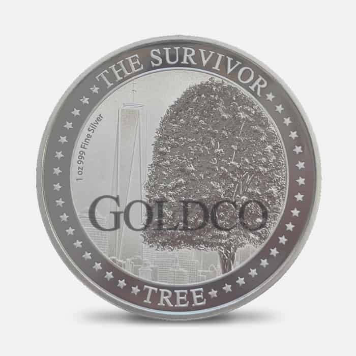 2022 Silver Survivor Tree Coin - Front