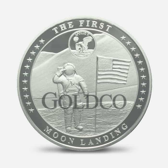 2023 First Moon Landing Silver Coin - Front