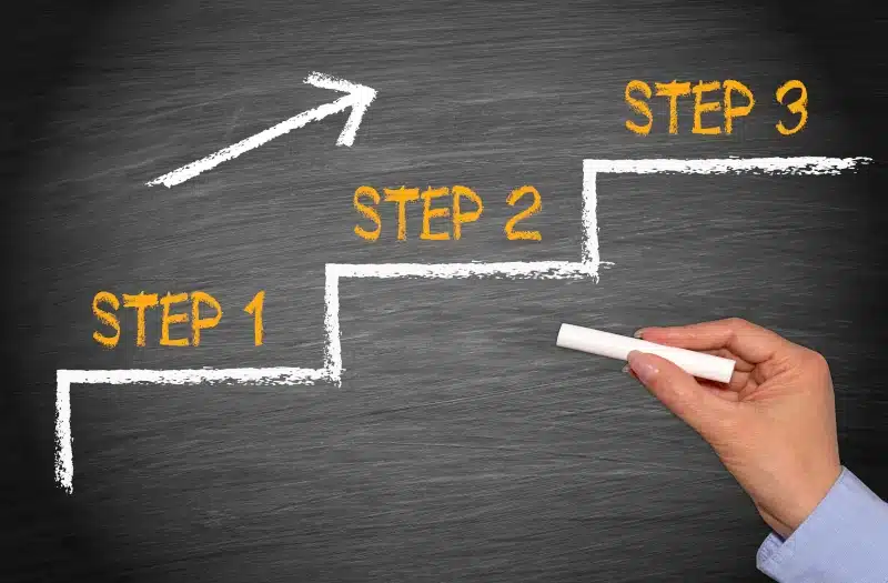 3 steps