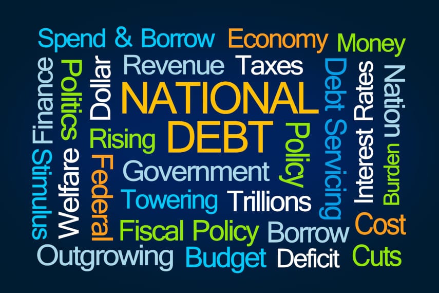 national debt word cloud