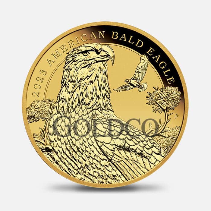 2023 Gold American Bald Eagle Front