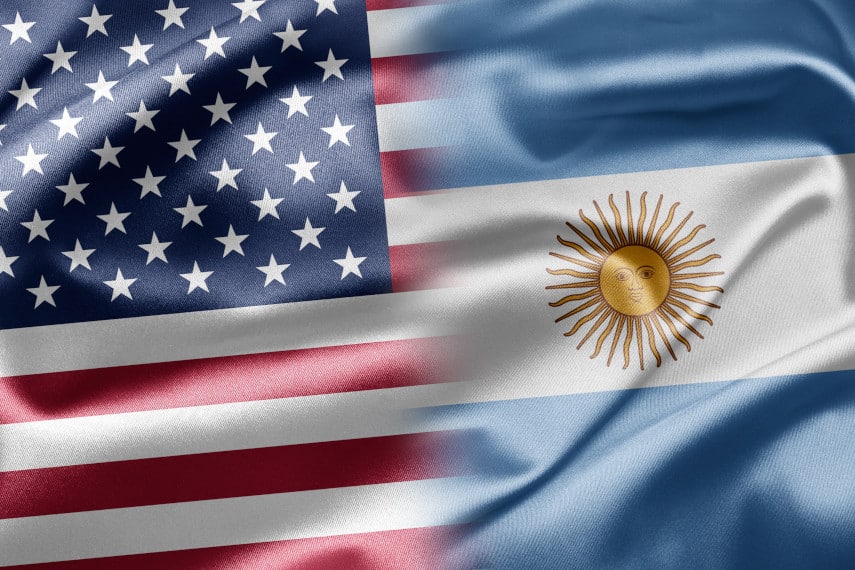 US and Argentine flags