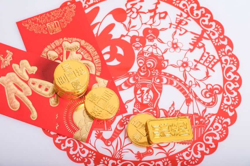 Chinese gold coins and ingots