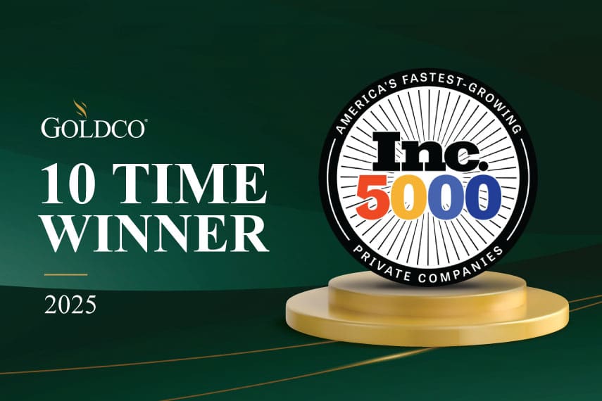 Goldco 10 time Winner Inc 5000