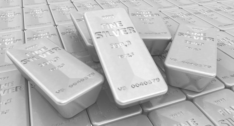stacked silver ingots