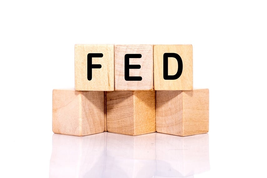 FED spelled out on wooden blocks