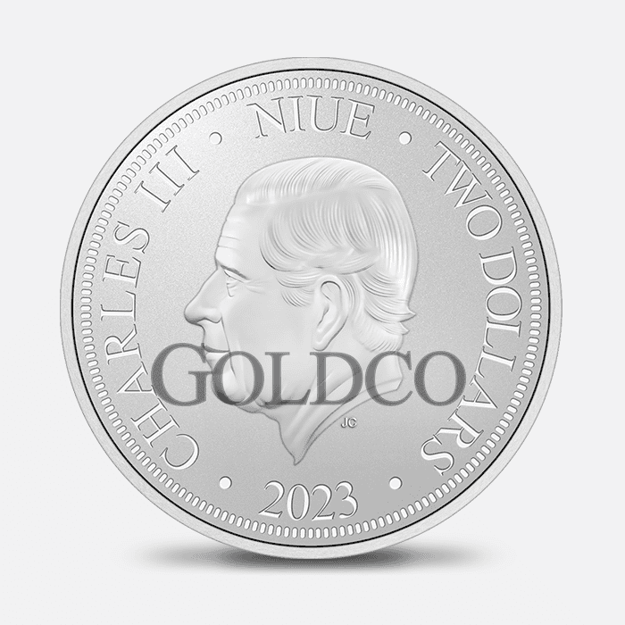 2023 Silver Space Shuttle Coin Back