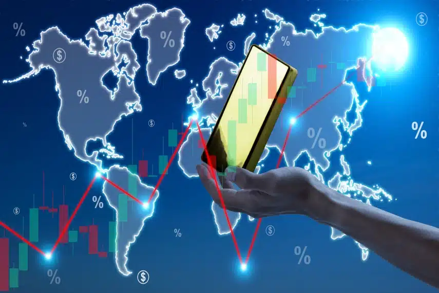 rising and falling price of gold