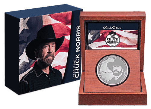 Chuck Norris Coin Box and Wood Box coin holder