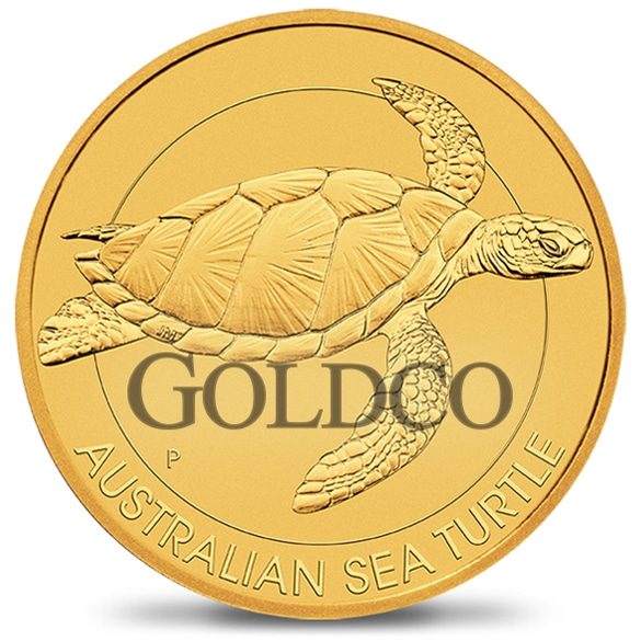 Gold Austrailian Sea Turtle Coin