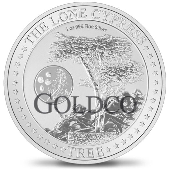 Silver Lone Cypress Coin